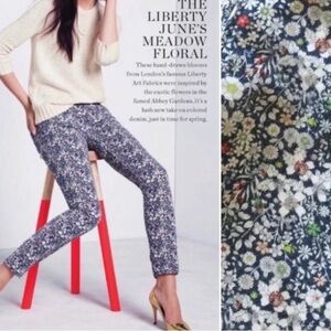 Amazing JCREW Toothpick Jeans! Special Edition Liberty Meadow Floral- 24 ankle!